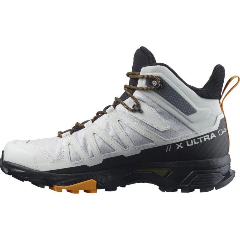 White / Black Salomon X Ultra 4 Mid GTX Men's Hiking Boots | IE TQ0276